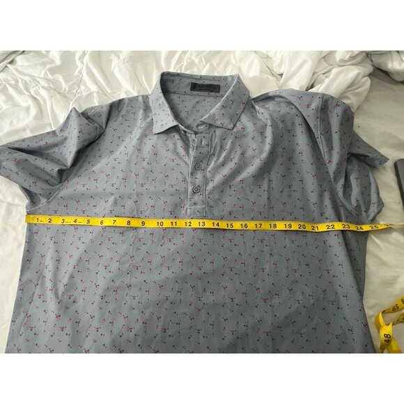 G/FORE Gray Golf floral Polo Shirt Size XL - Picture 14 of 16